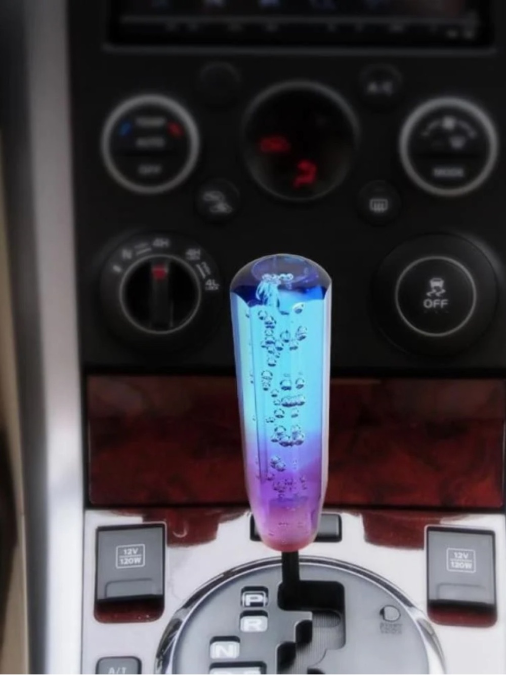 Gradient Blue and Purple Acrylic Crystal Bubble JDM Gear Shift Knob